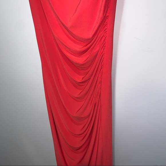 Laundry by Shelli Segal RED SATIN SLIP DRESS - Picture 8 of 10